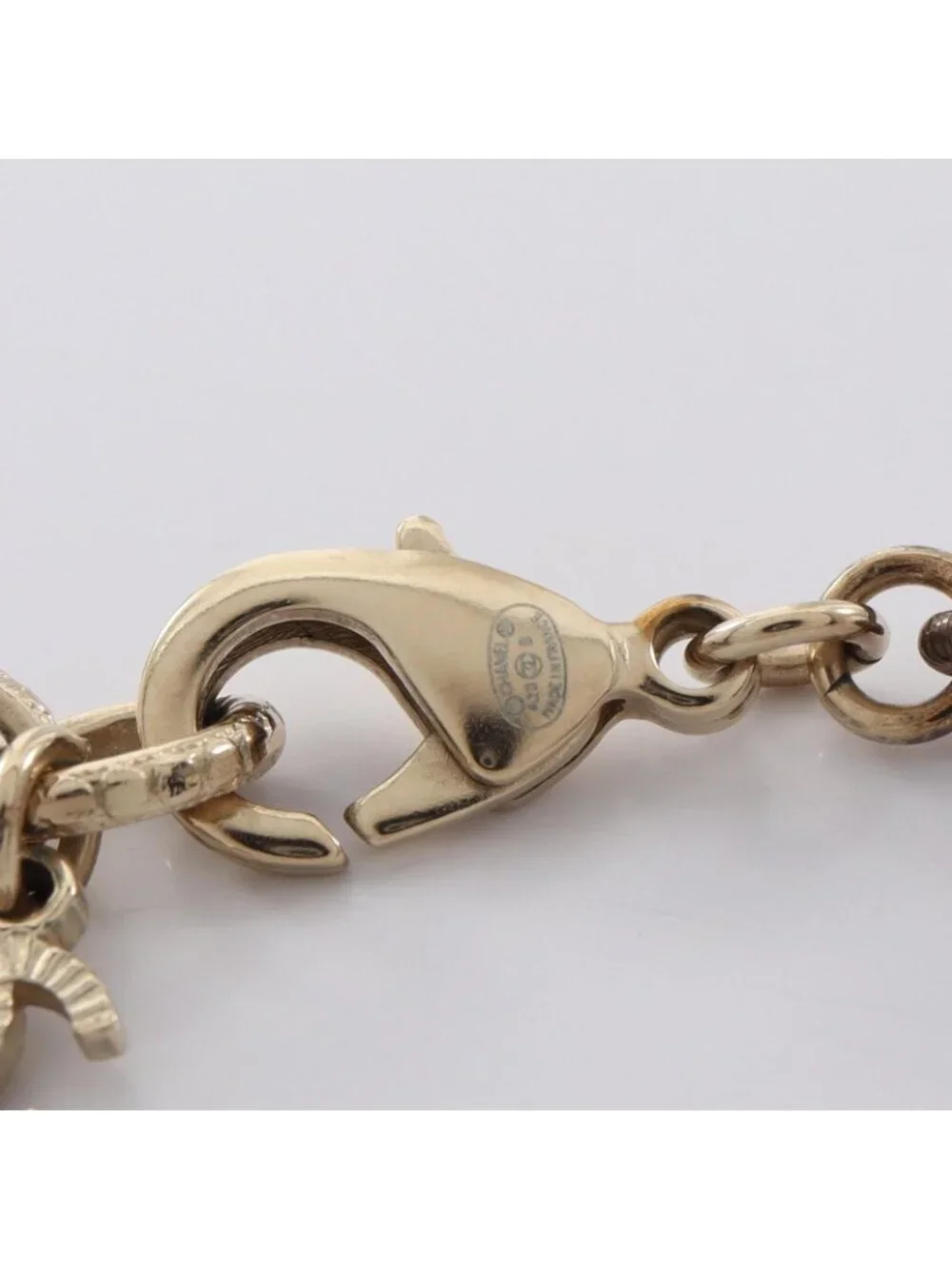Chanel Necklace CC Logo White Pearl